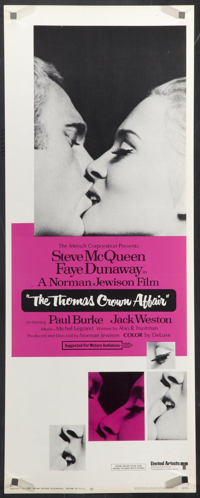 The Thomas Crown Affair Original Vintage Movie Poster