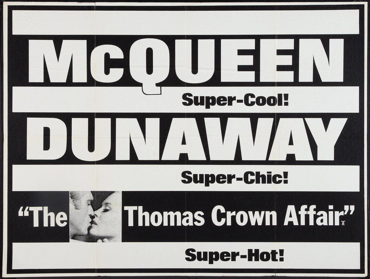 The Thomas Crown Affair Original Vintage Movie Poster