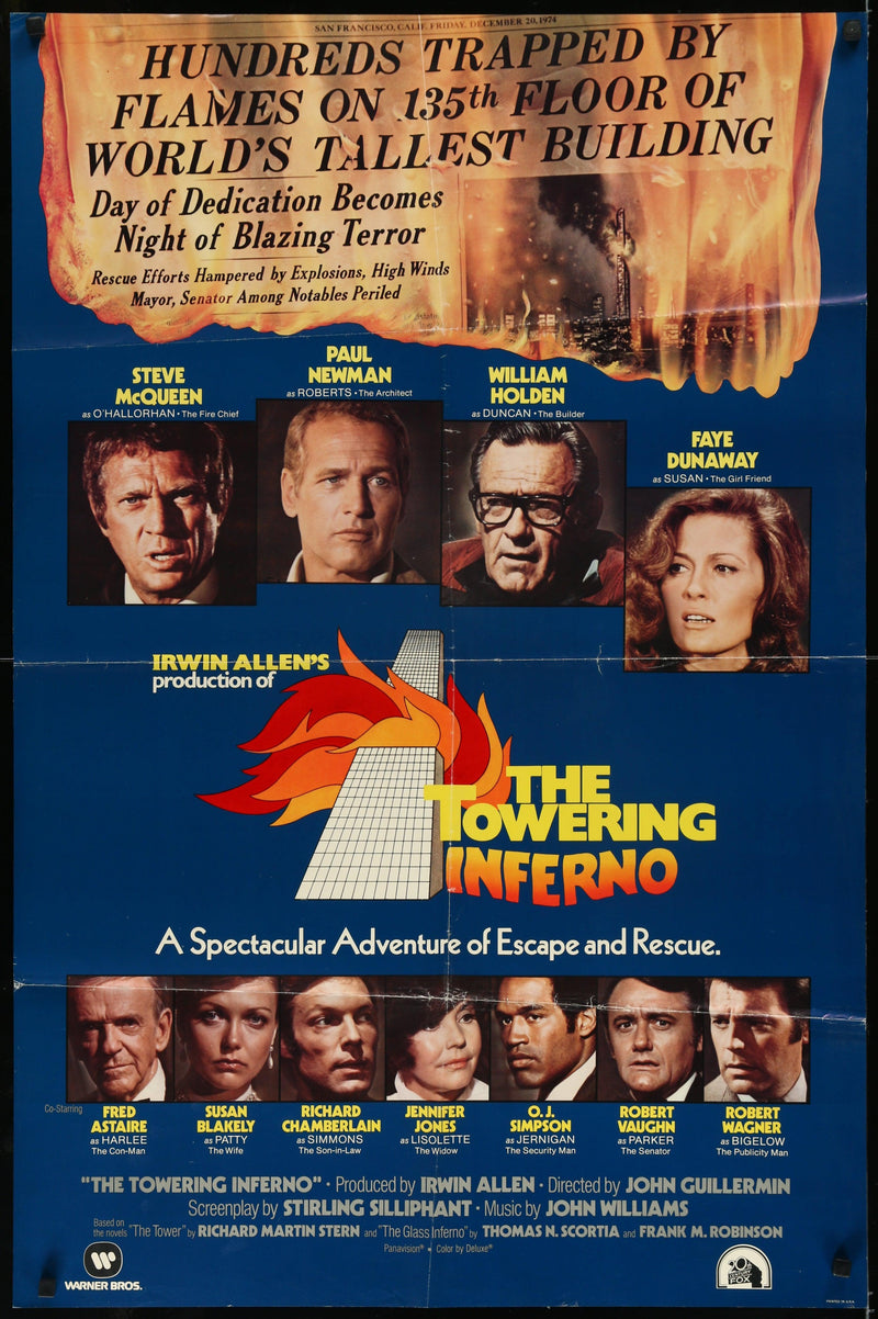 The Towering Inferno 1 Sheet (27x41) Original Vintage Movie Poster