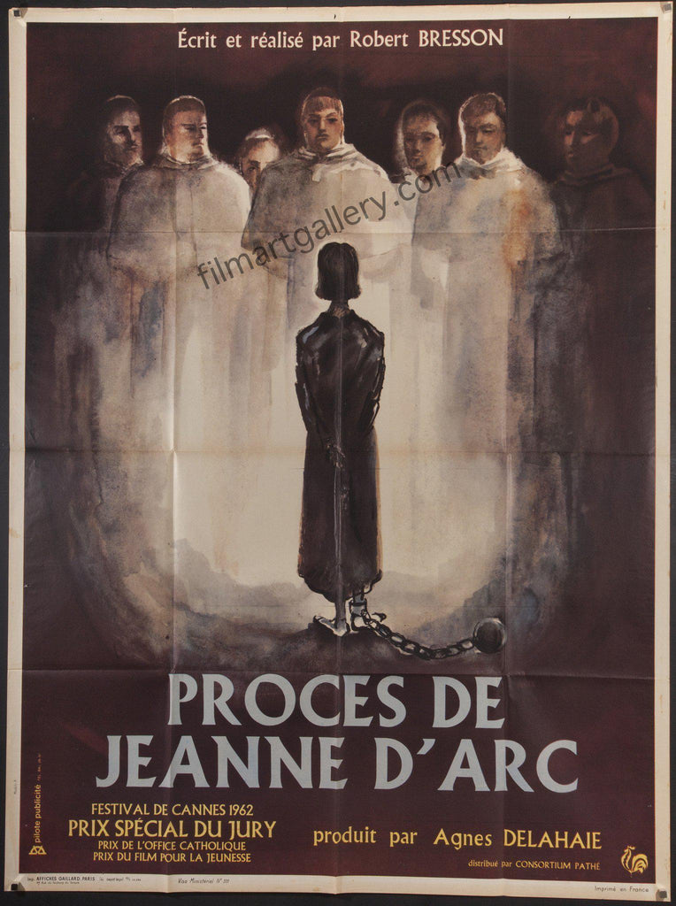 The Trial of Joan of Arc (Proces De Jeanne D'Arc) French 1 panel (47x63) Original Vintage Movie Poster