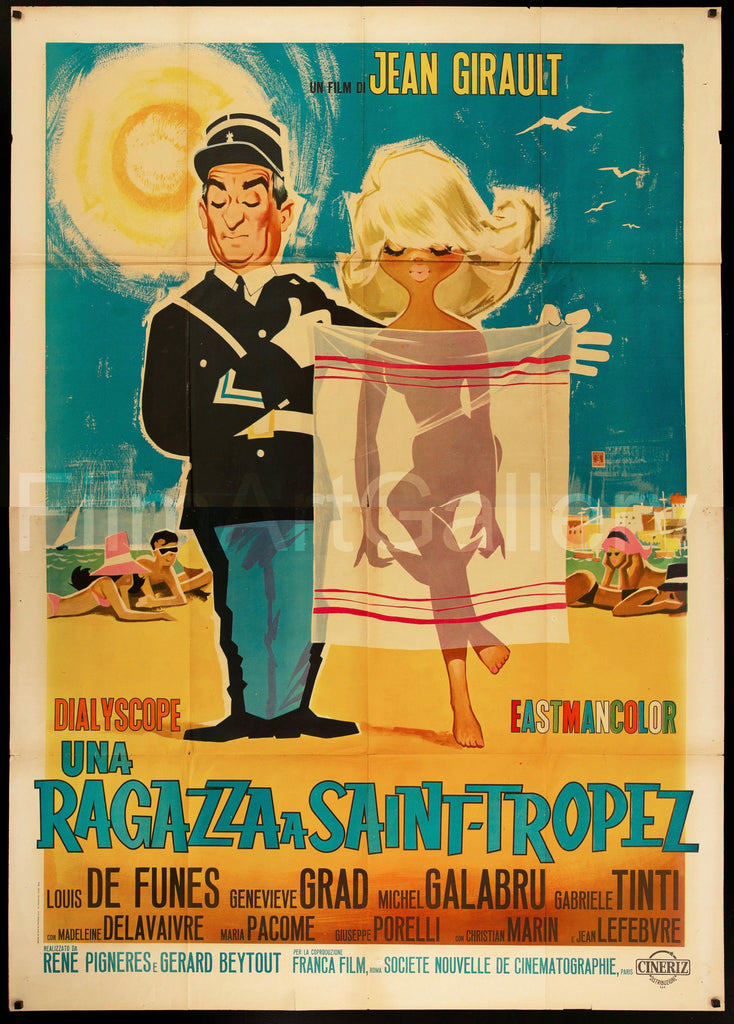 The Troops of St. Tropez (Le Gendarme De...) Italian 4 Foglio (55x78) Original Vintage Movie Poster