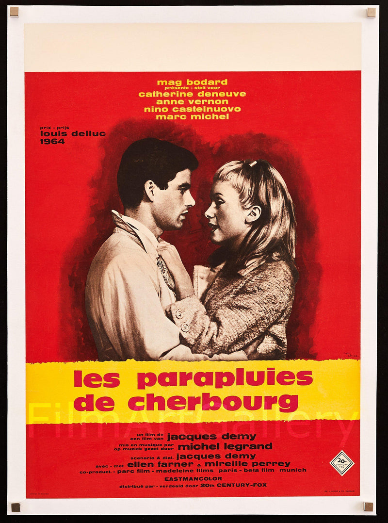 The Umbrellas of Cherbourg (Les Parapluies De Cherbourg) Belgian (14x22) Original Vintage Movie Poster