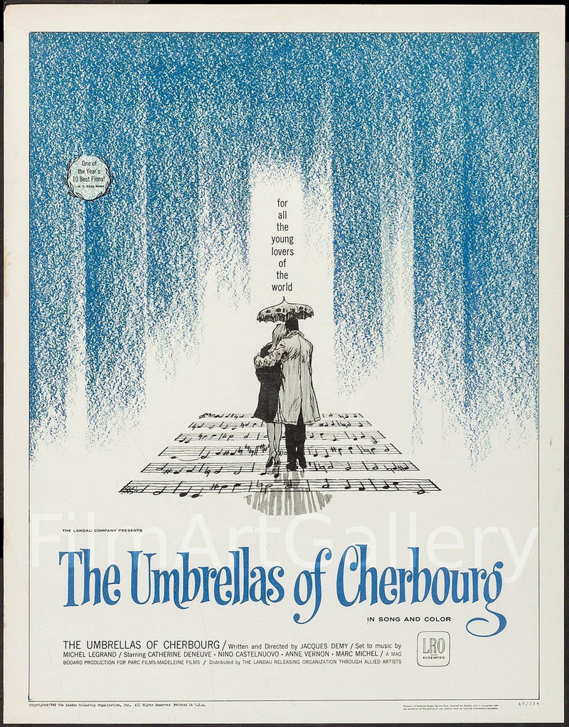 The Umbrellas of Cherbourg (Les Parapluies De Cherbourg) Half Sheet (22x28) Original Vintage Movie Poster