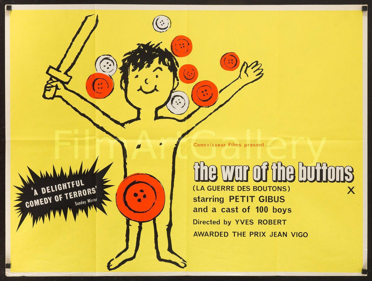 The War Of the Buttons (La Guerre Des Boutons) Original Vintage Movie Poster