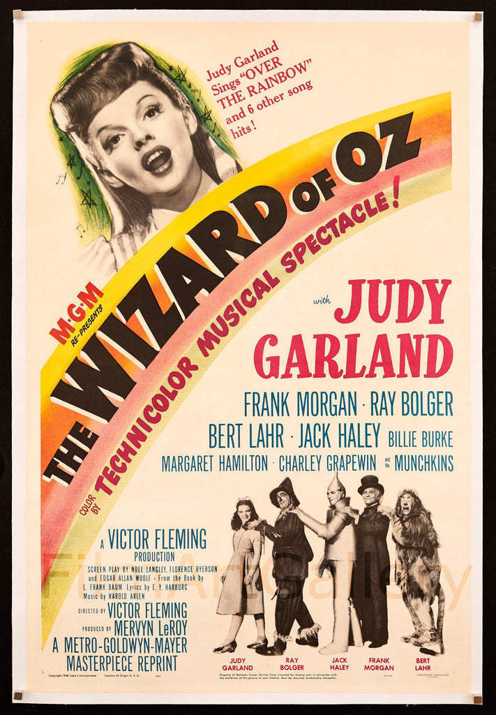 The Wizard Of Oz 1 Sheet (27x41) Original Vintage Movie Poster