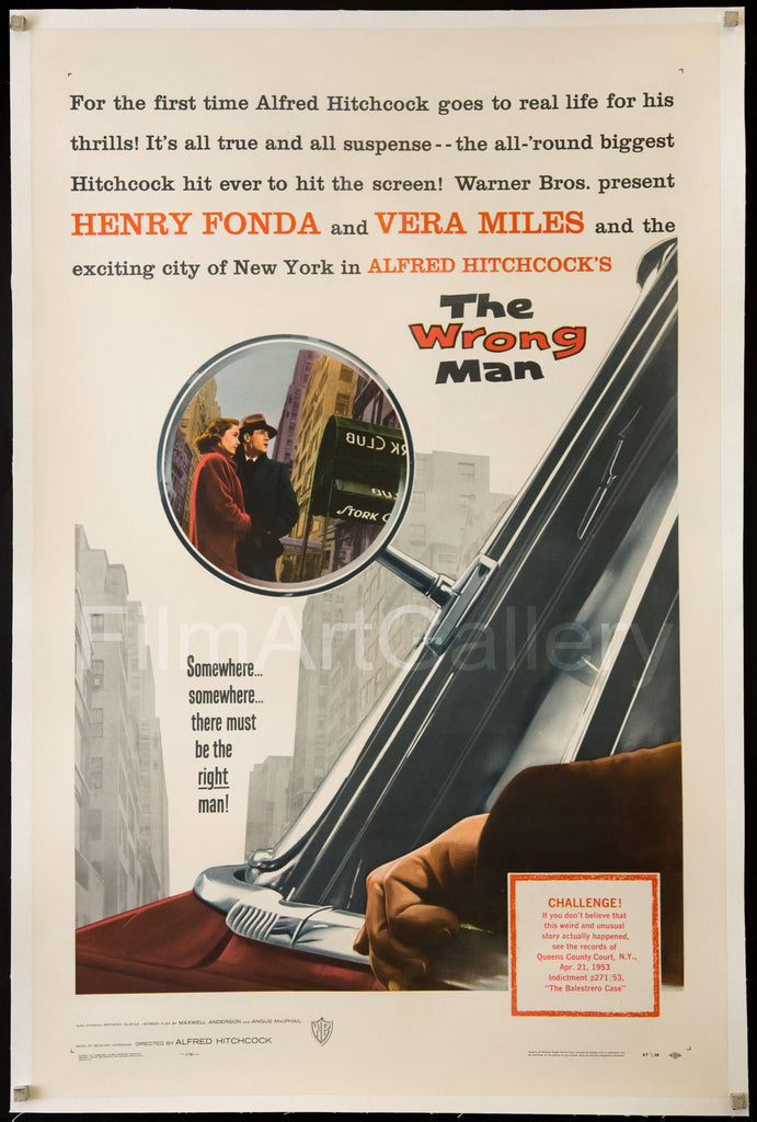 The Wrong Man Original Vintage Movie Poster