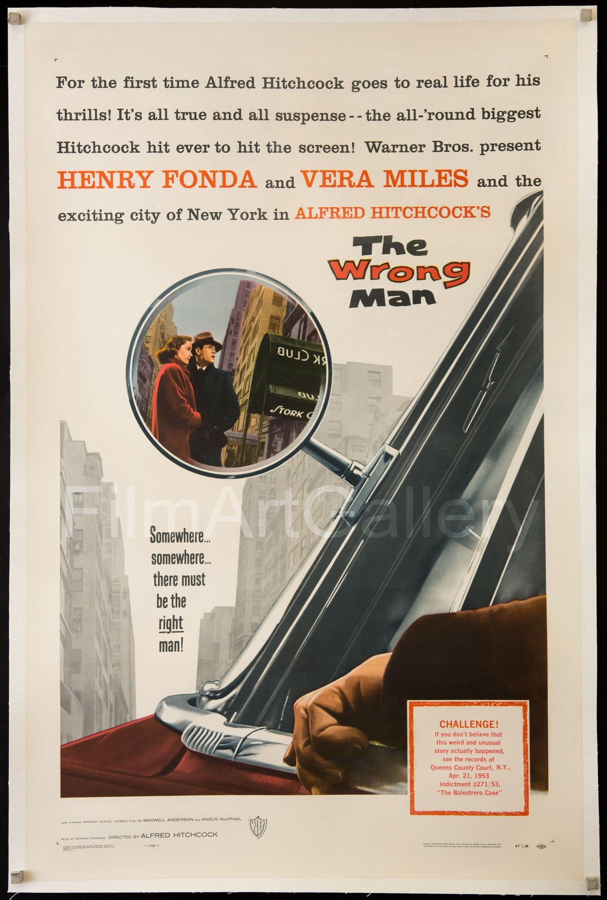 The Wrong Man Original Vintage Movie Poster