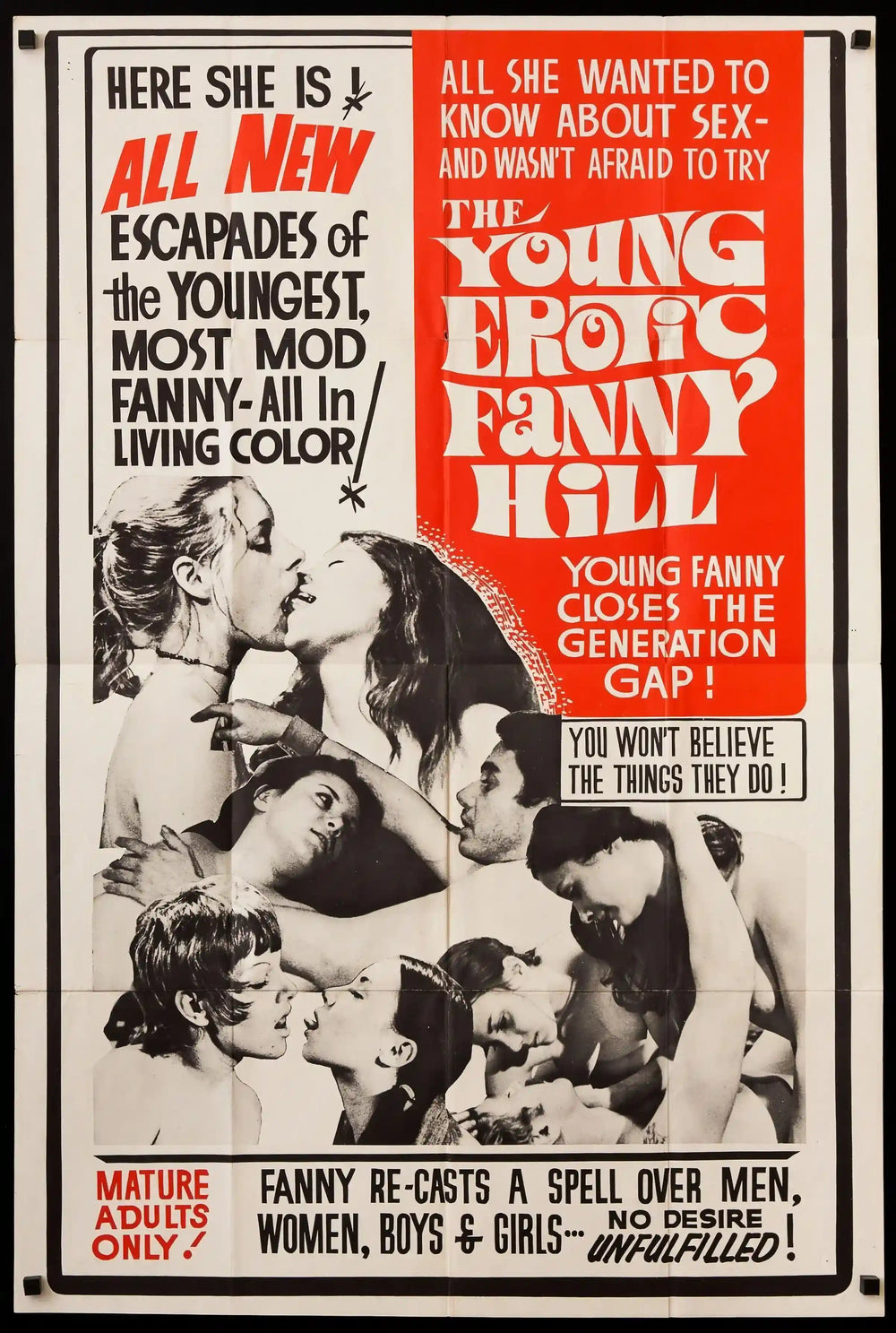 The Young Erotic Fanny Hill Original Vintage Movie Poster