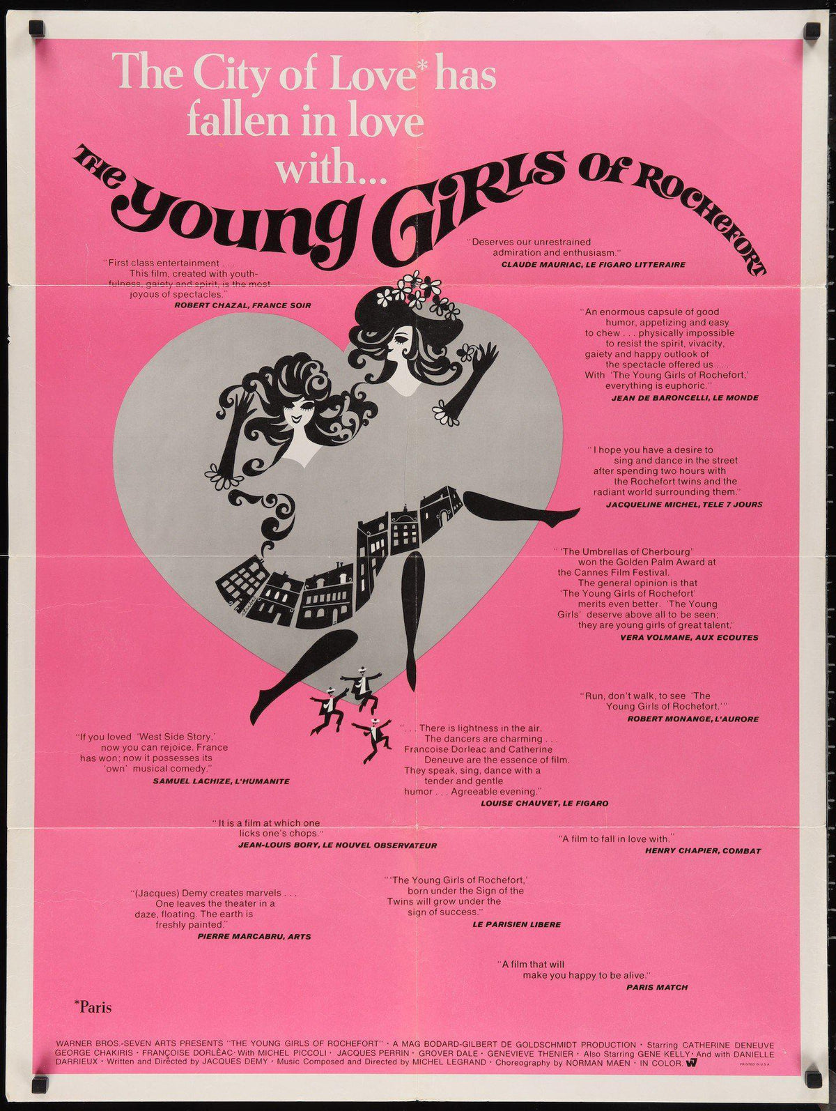 The Young Girls of Rochefort (Les Demoiselles de) Original Vintage Movie Poster