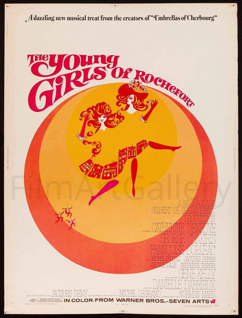 The Young Girls of Rochefort (Les Demoiselles de) Original Vintage Movie Poster