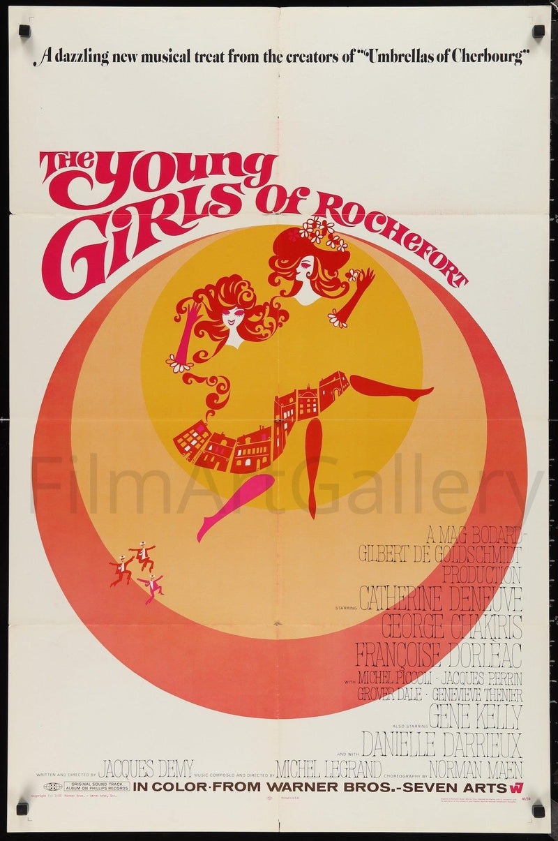 The Young Girls of Rochefort 1 Sheet (27x41) Original Vintage Movie Poster