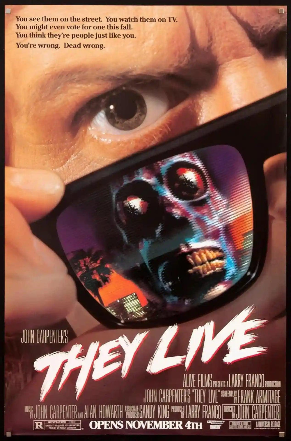 They Live Original Vintage Movie Poster
