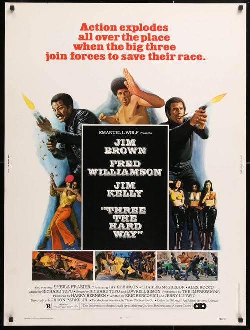 Three the Hard Way Original Vintage Movie Poster