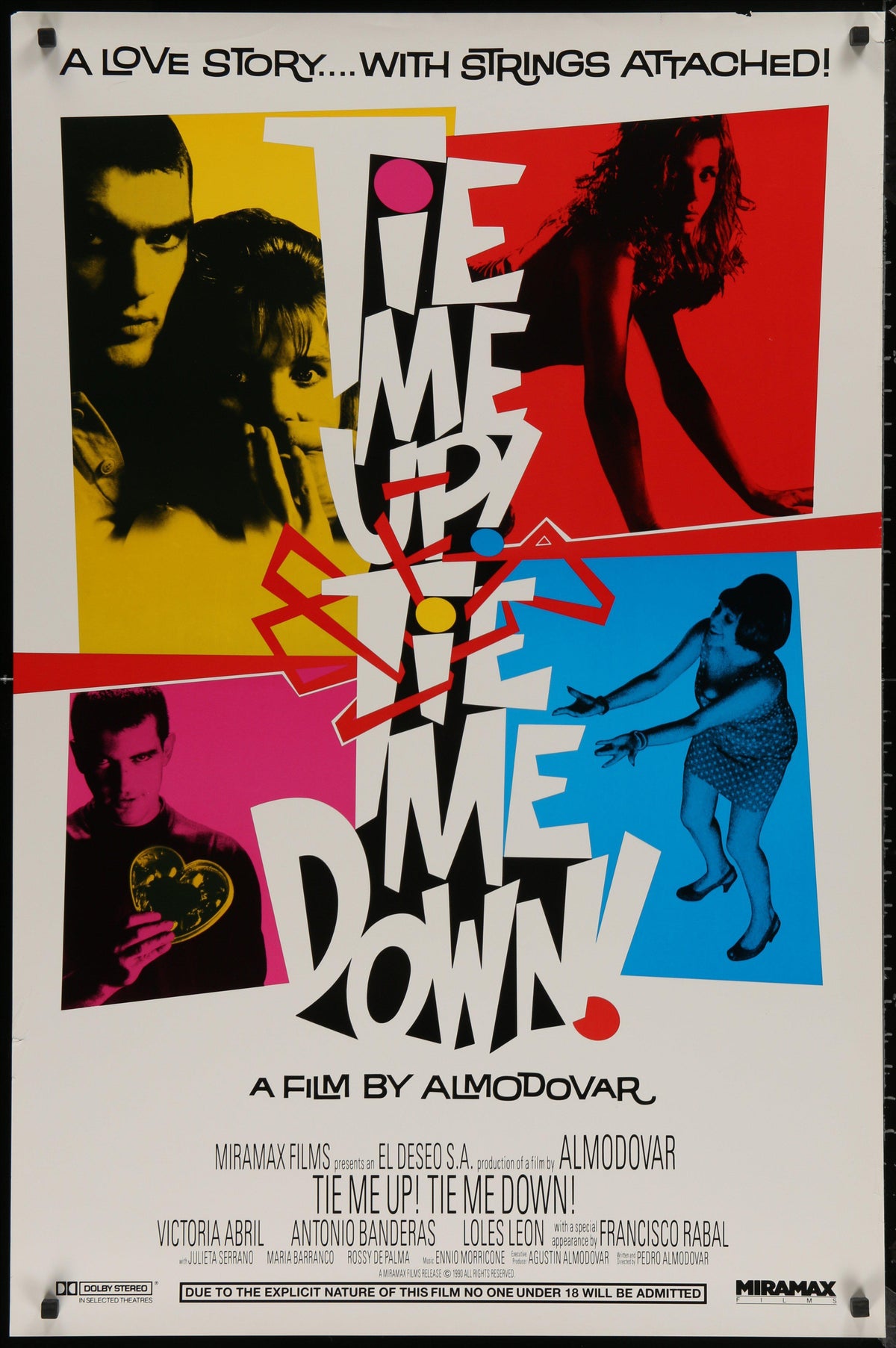 Tie Me Up! Tie Me Down! Original Vintage Movie Poster