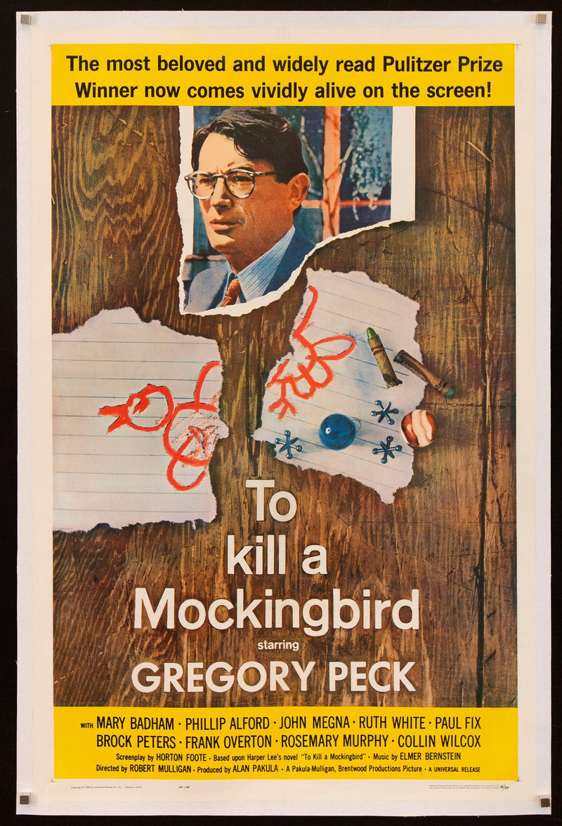 To Kill a Mockingbird 1 Sheet (27x41) Original Vintage Movie Poster