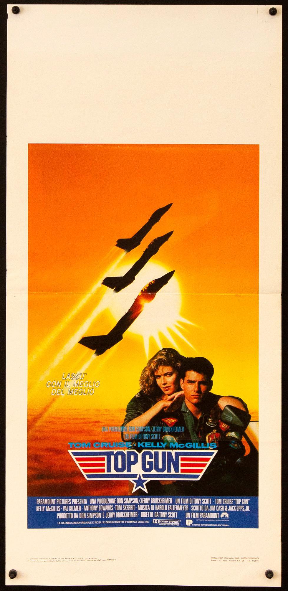 Top Gun Italian Locandina (13x28) Original Vintage Movie Poster
