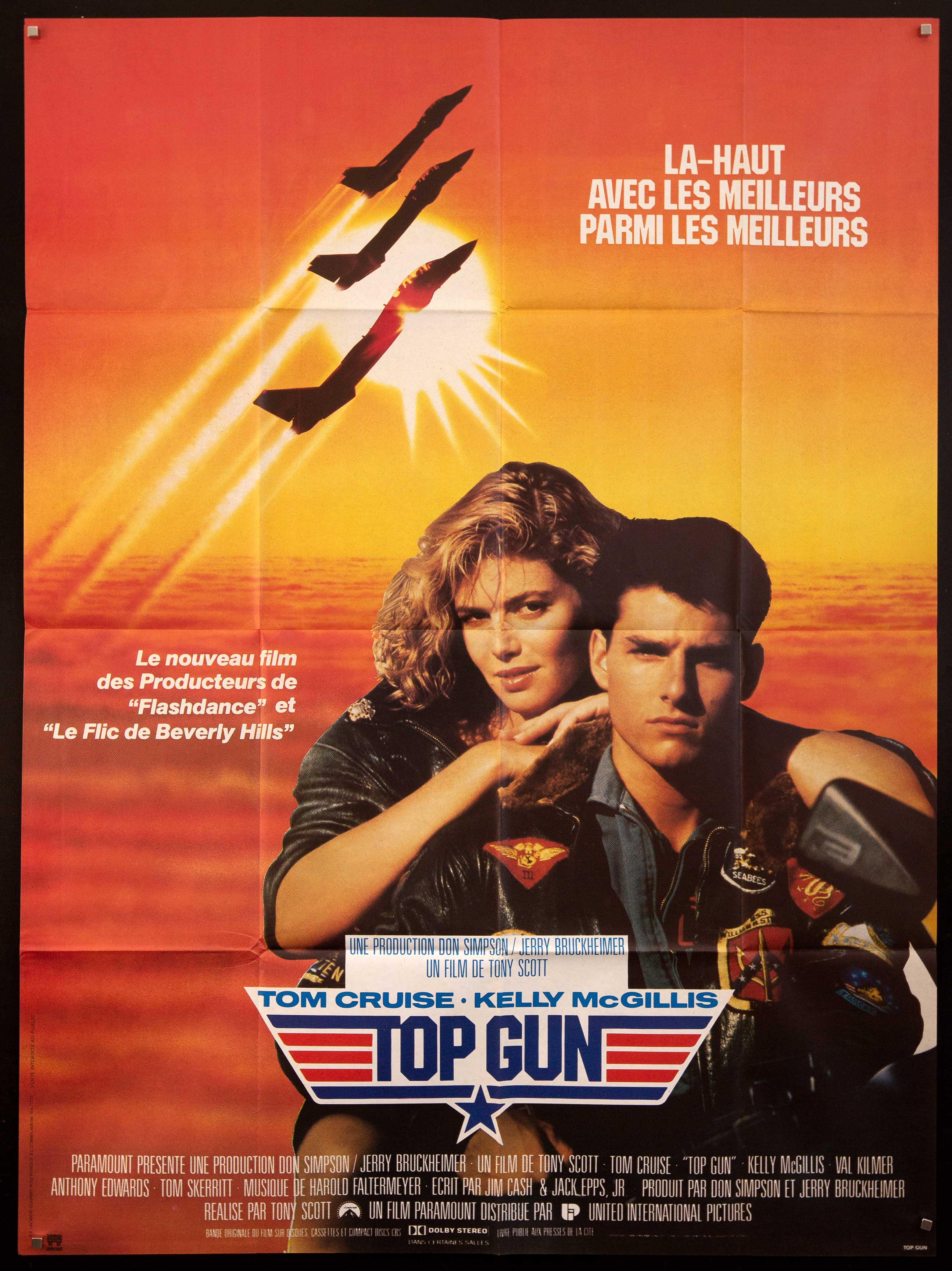 Top Gun Movie Poster 1986 French 1 Panel (47x63)