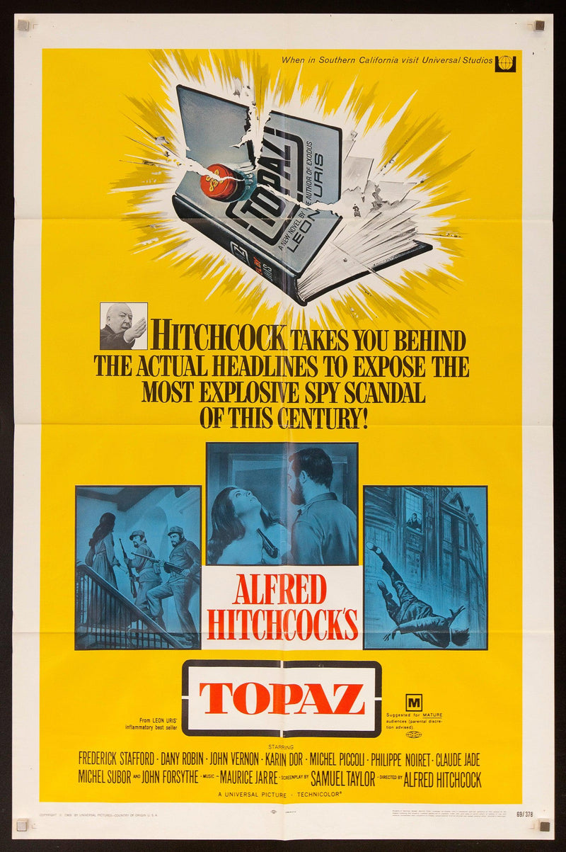 Topaz 1 Sheet (27x41) Original Vintage Movie Poster