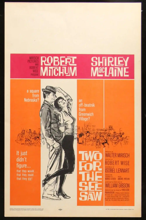 Two For the Seesaw Original Vintage Movie Poster