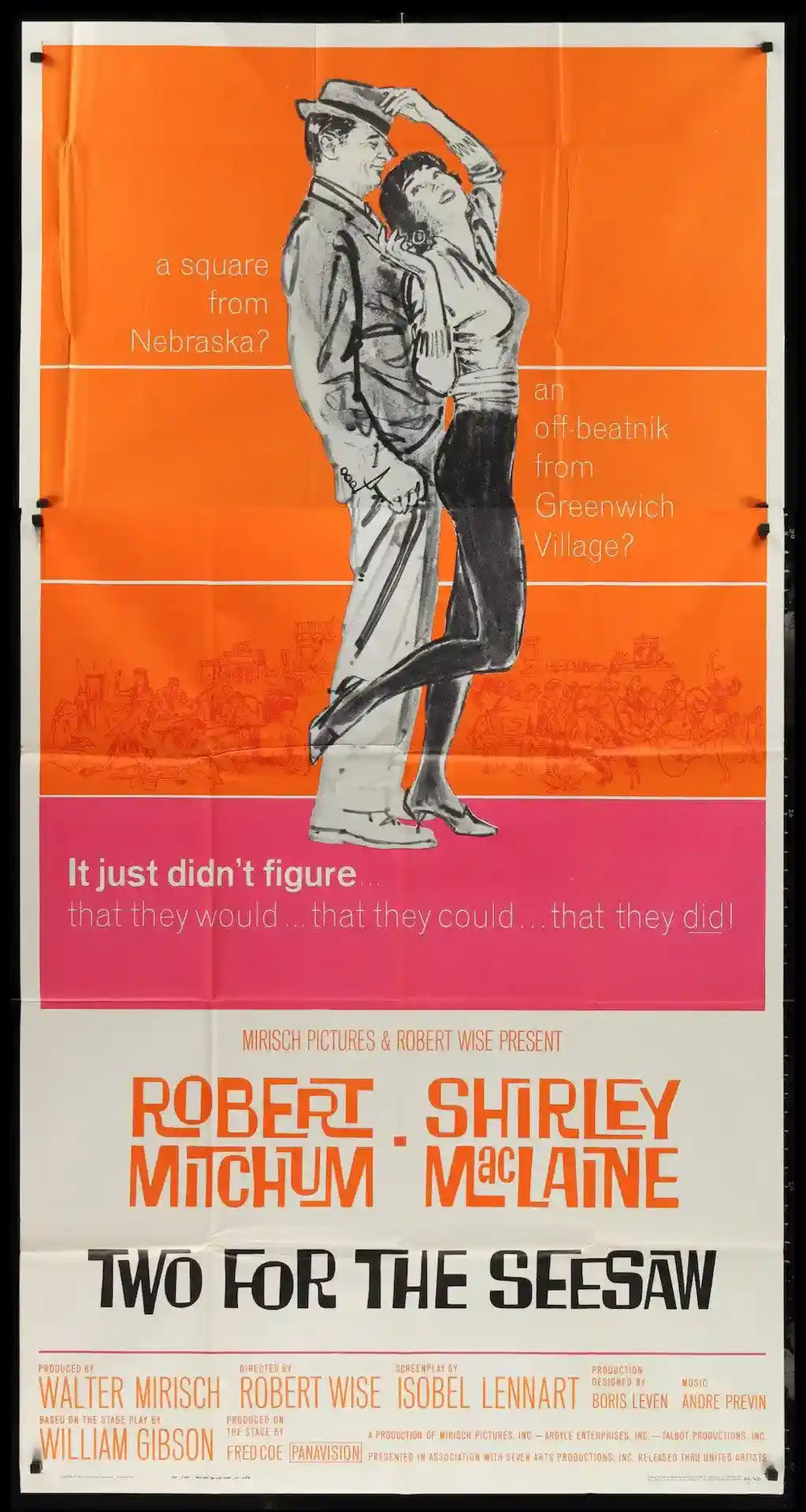 Two For the Seesaw Original Vintage Movie Poster