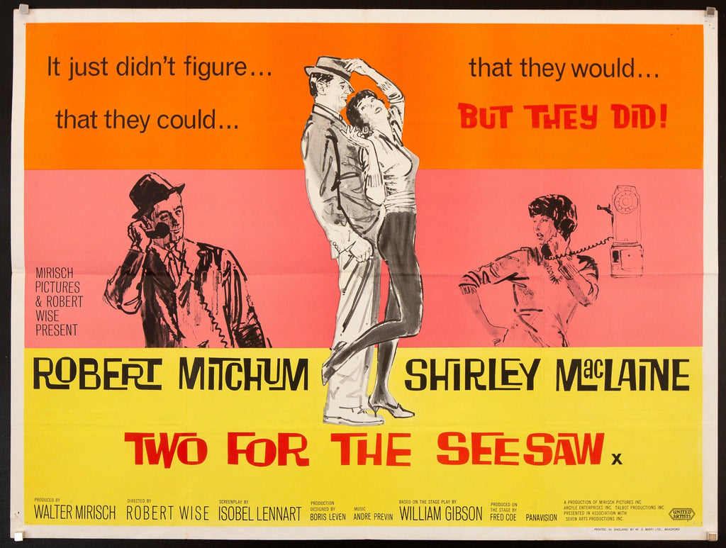 Two For the Seesaw Original Vintage Movie Poster