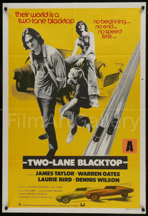 Two Lane Blacktop Original Vintage Movie Poster