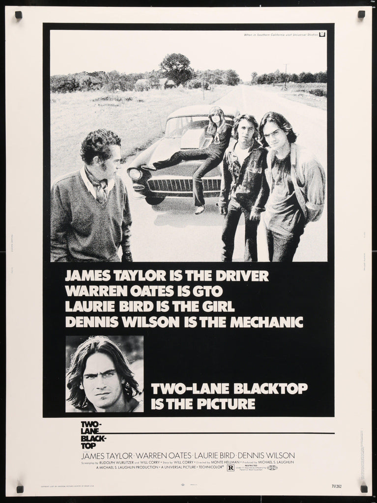 Two Lane Blacktop Original Vintage Movie Poster