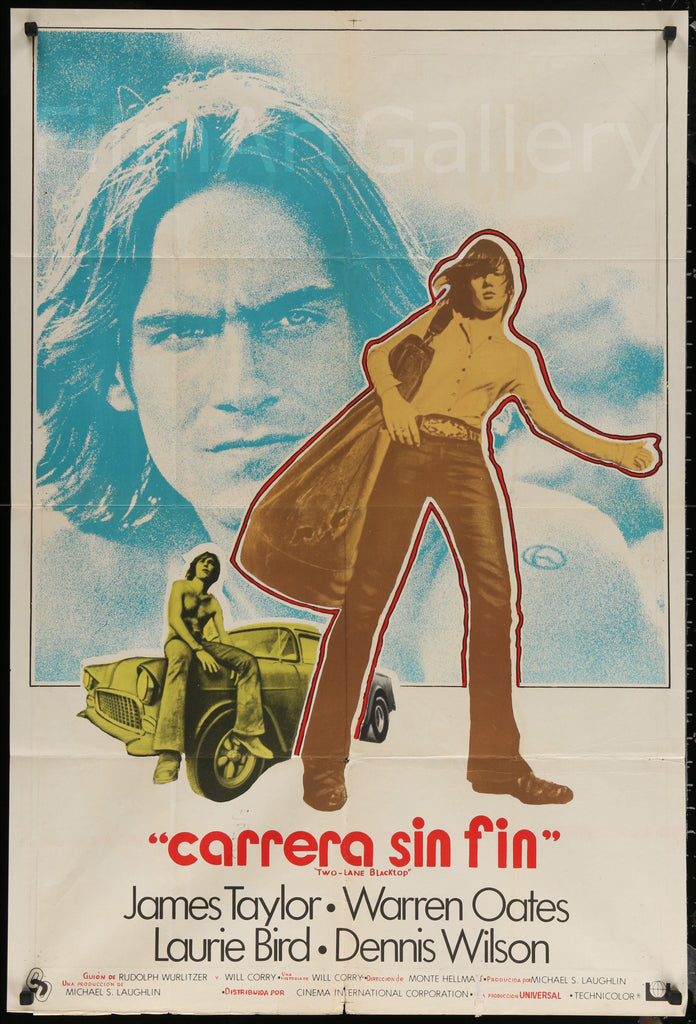 Two Lane Blacktop Original Vintage Movie Poster