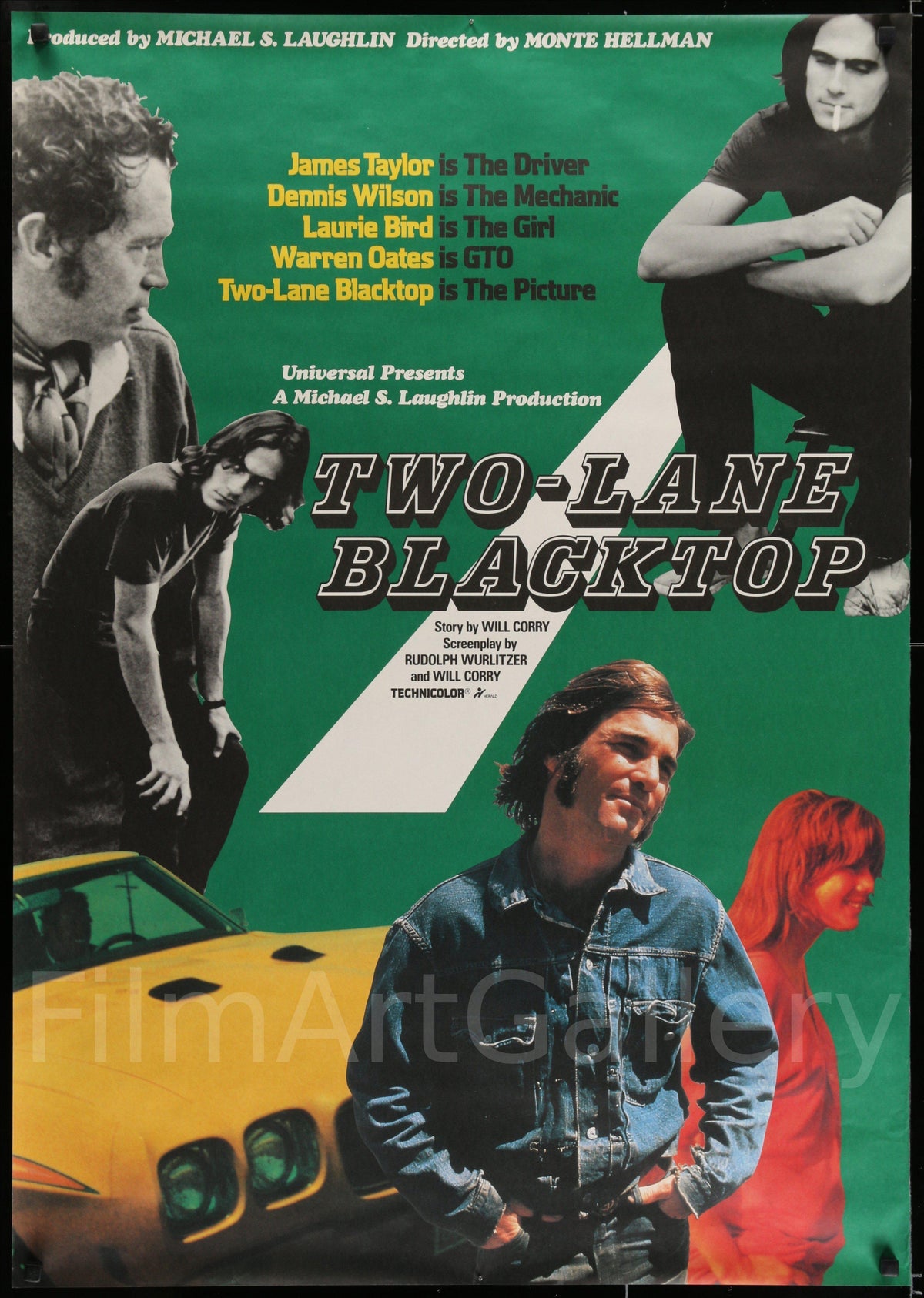 Two Lane Blacktop Original Vintage Movie Poster