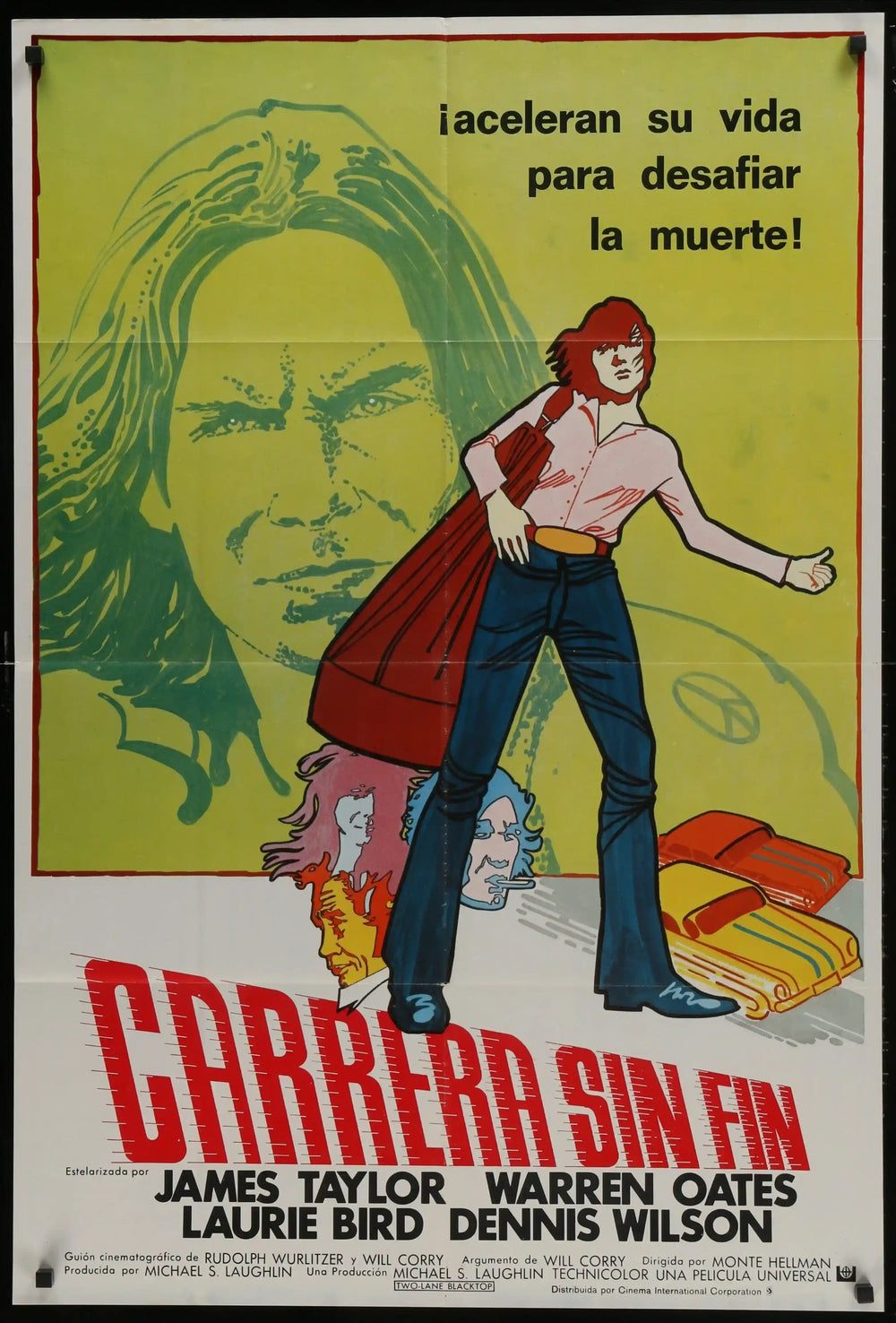 Two Lane Blacktop Original Vintage Movie Poster