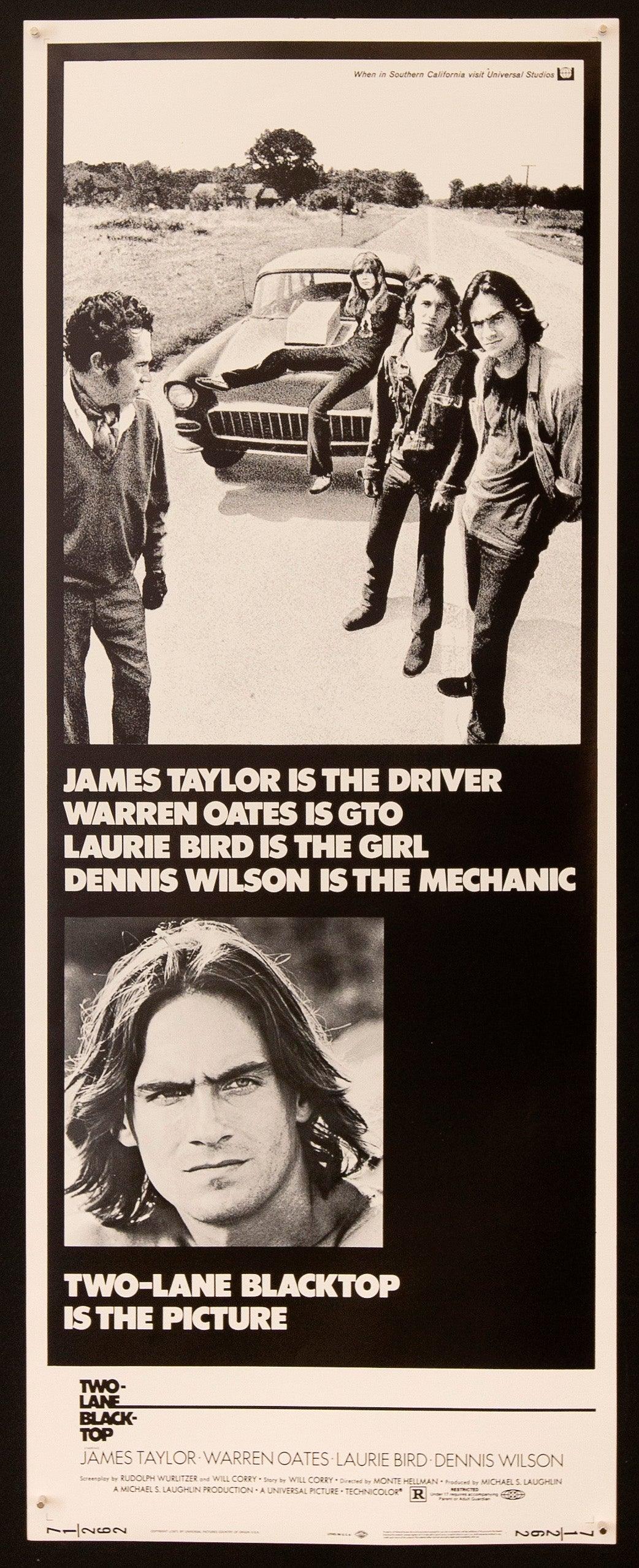 Two Lane Blacktop Original Vintage Movie Poster