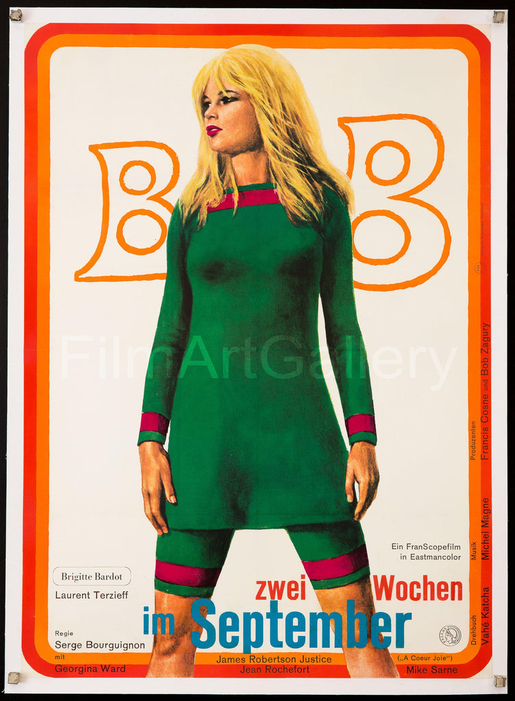 Two Weeks In September (A Coeur Joie) German A1 (23x33) Original Vintage Movie Poster