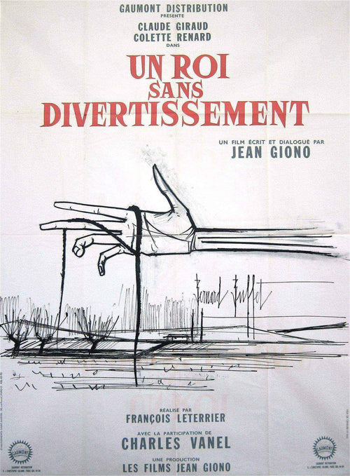 Un Roi Sans Divertissement Original Vintage Movie Poster
