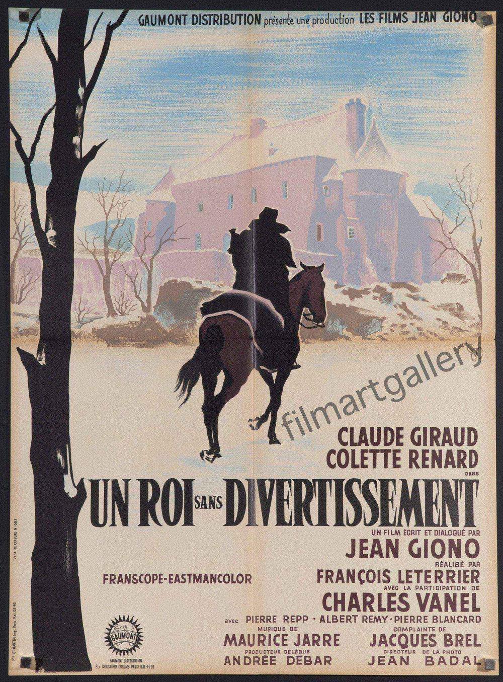 Un Roi Sans Divertissement Original Vintage Movie Poster