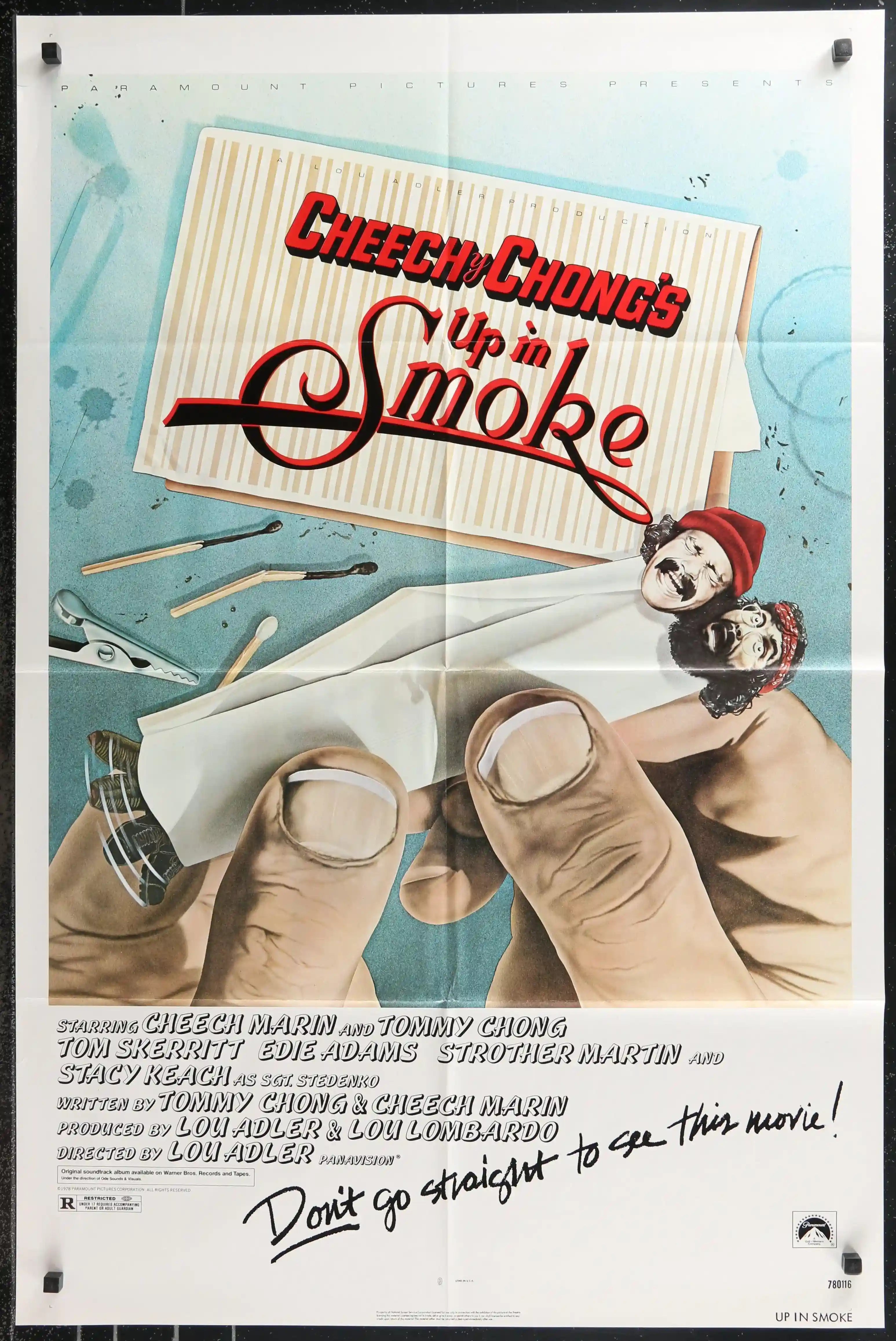 -CHEECH & CHONG'S- Up in Smoke ポスター Up in Smoke Movie Poster 1978 1 Sheet (27x41)