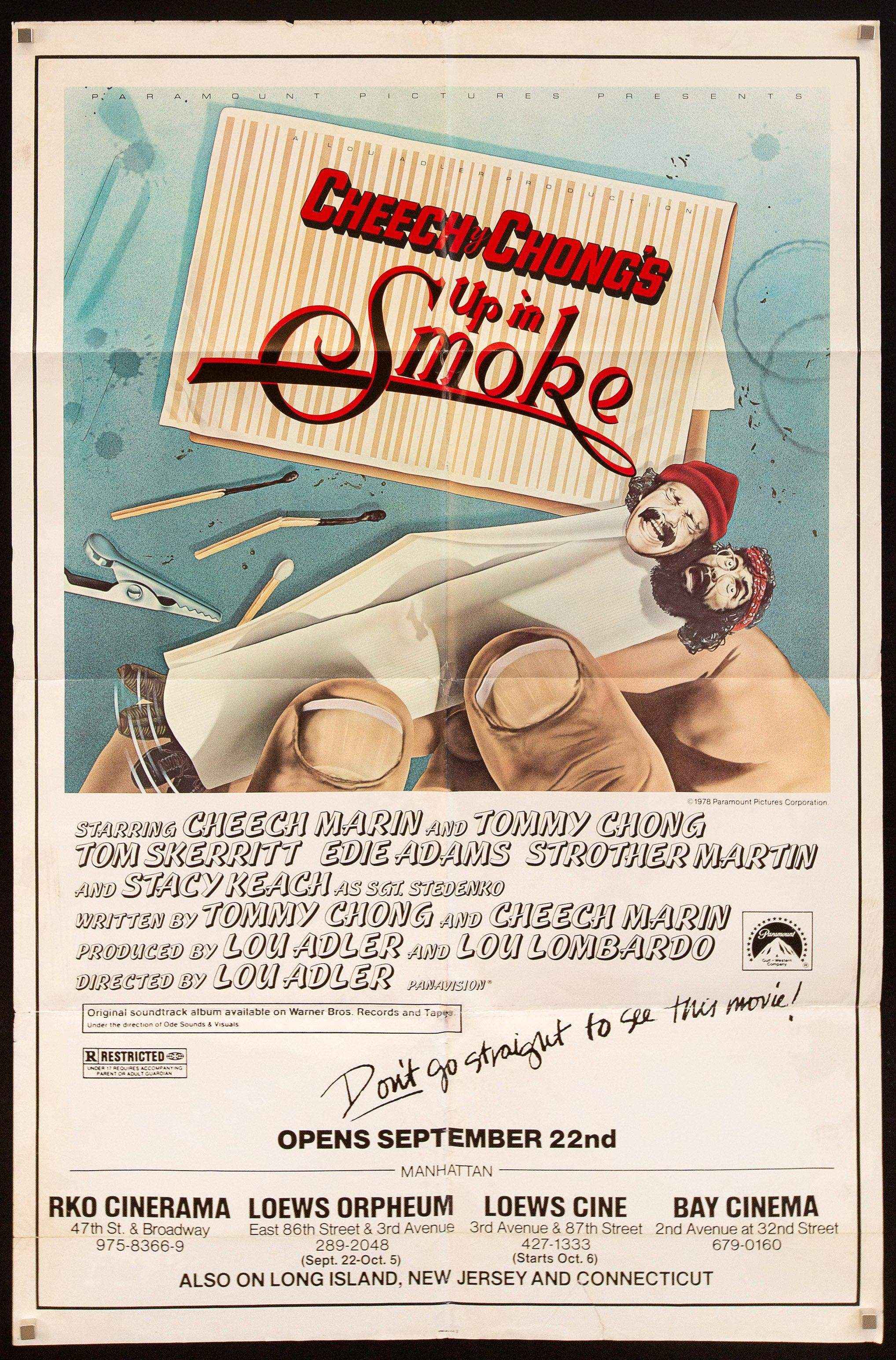 Up in Smoke Movie Poster 1978 Subway 1 Sheet (29x45)