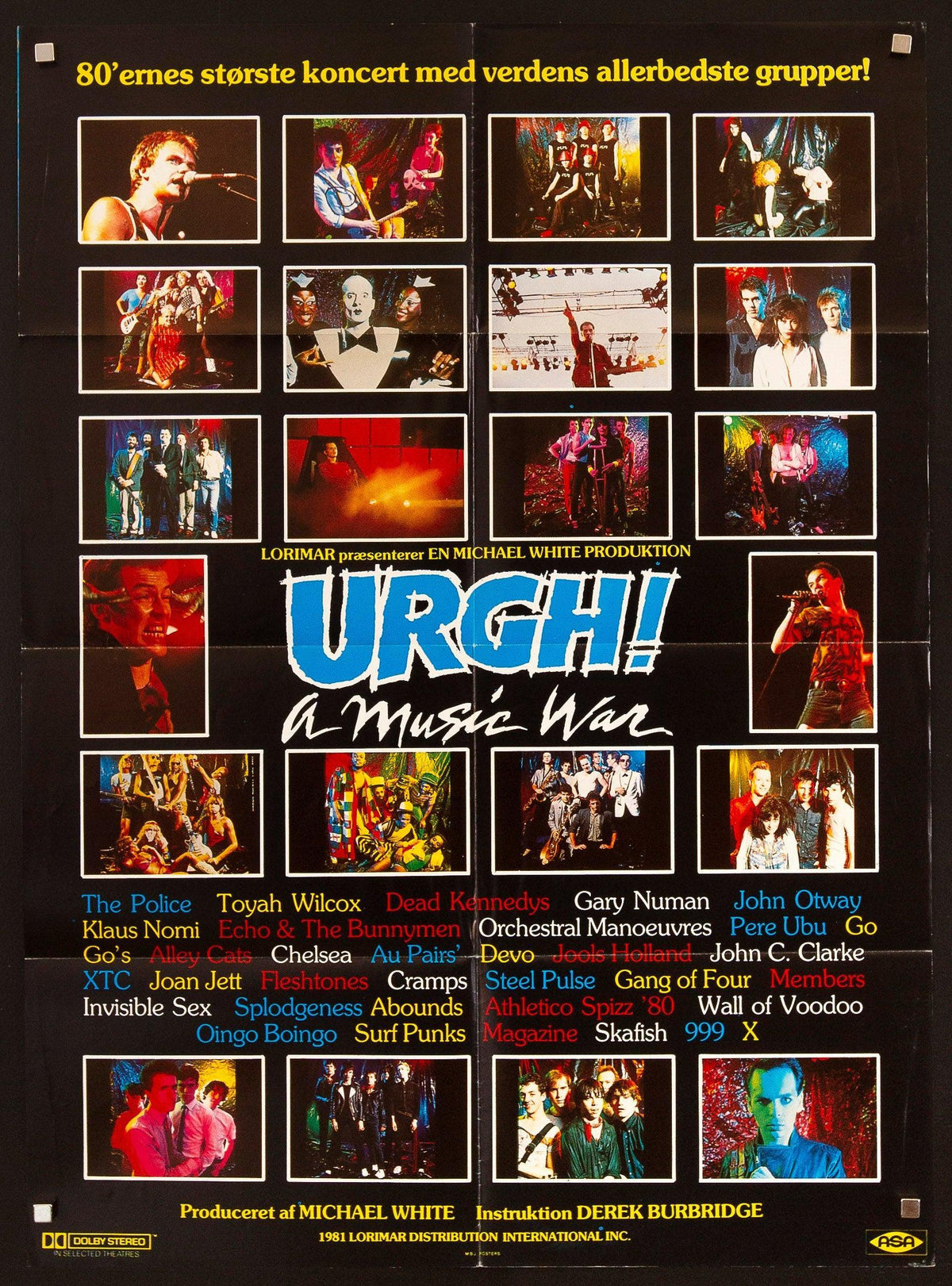 Urgh! A Music War 23x33 Original Vintage Movie Poster