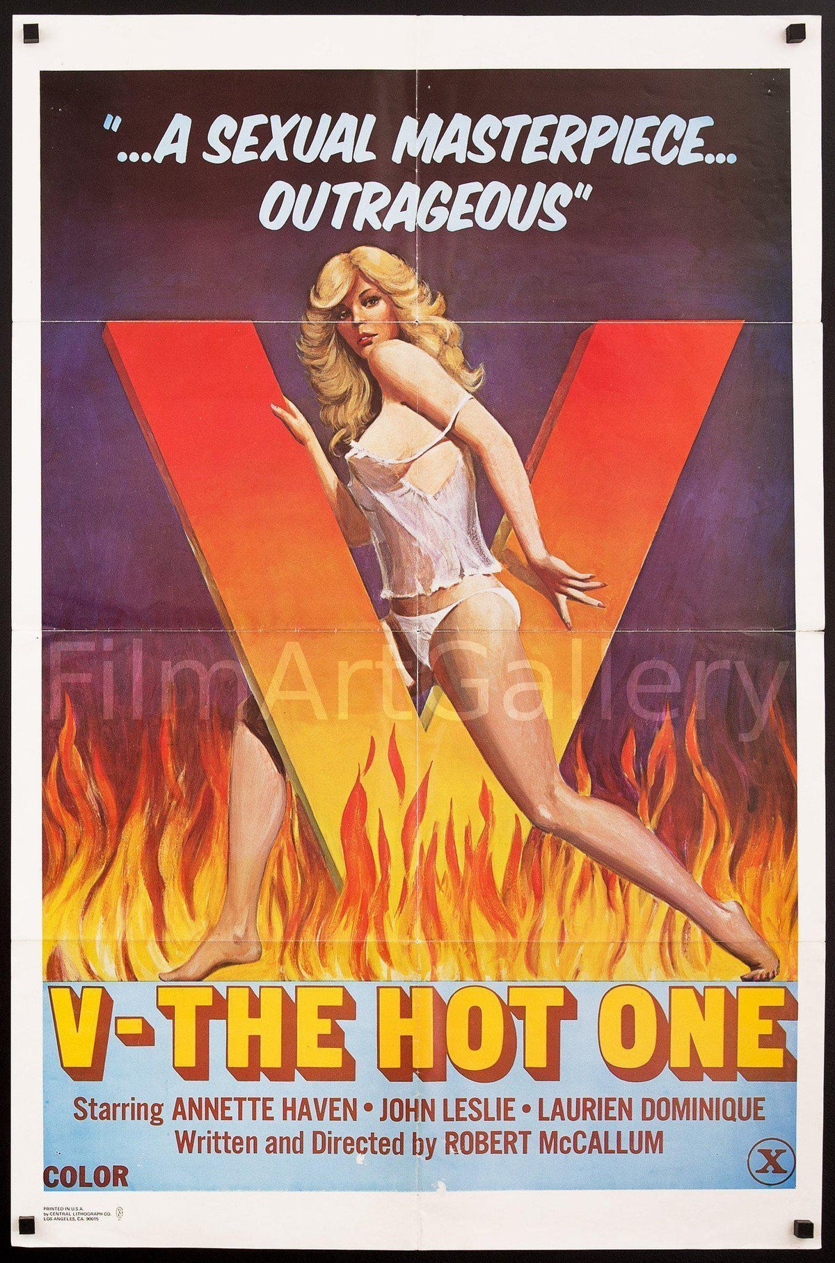 V - The Hot One Original Vintage Movie Poster