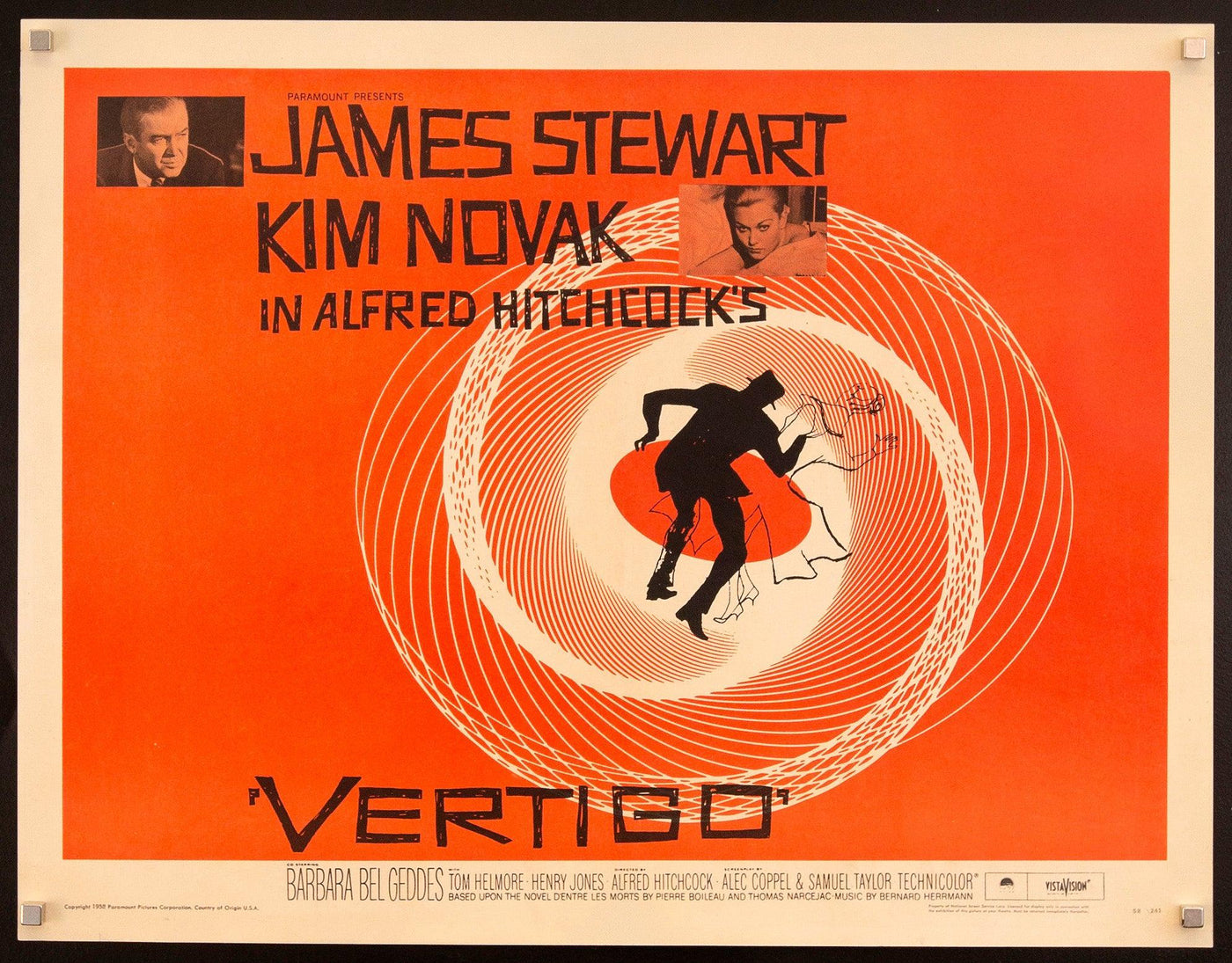 Vertigo Movie Poster 1958 Half Sheet (22x28)