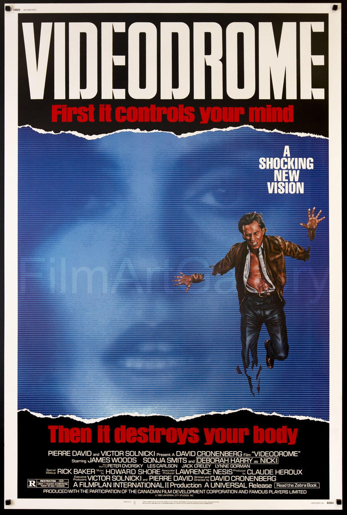 Videodrome Original Vintage Movie Poster