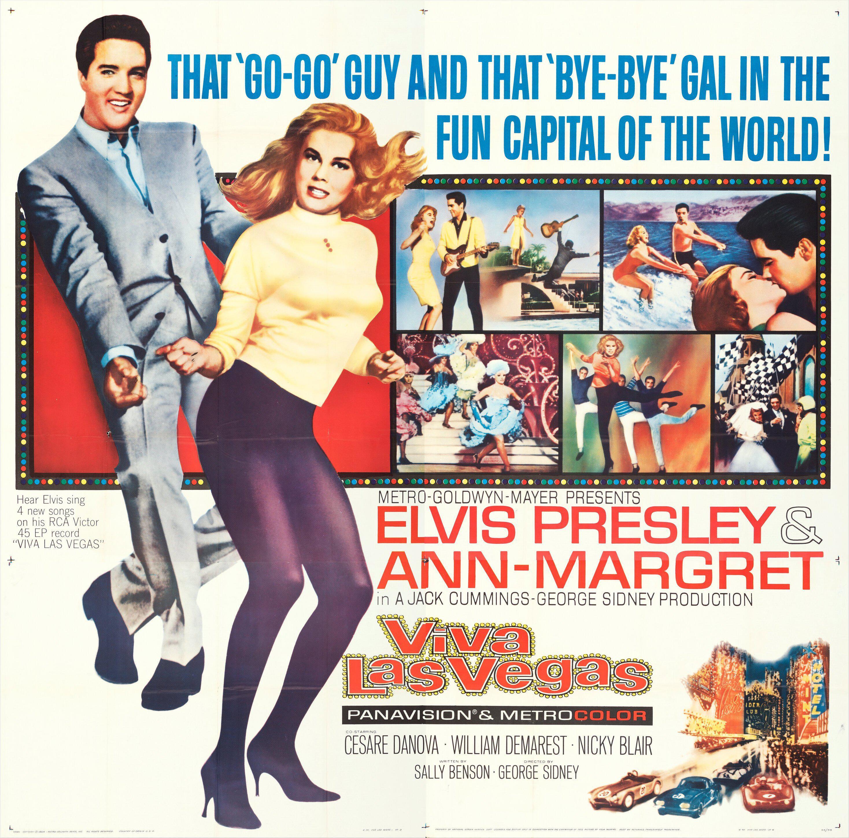 Viva Las Vegas Movie Poster 1964 6 Sheet (81x81)