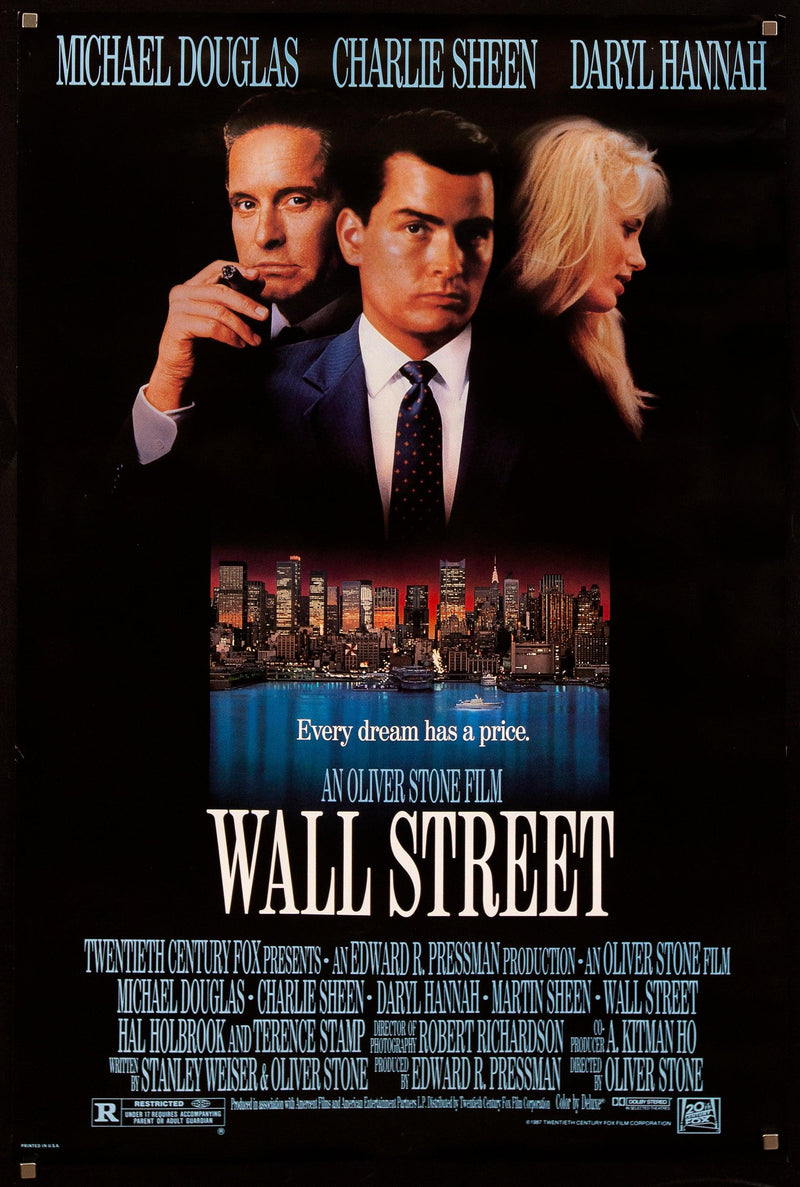 Wall Street 1 Sheet (27x41) Original Vintage Movie Poster