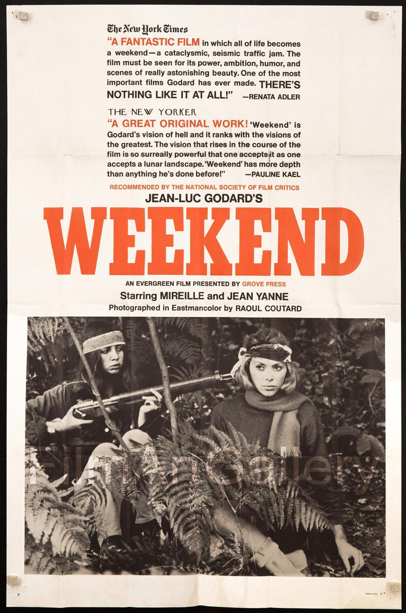 Weekend (Week End) 1 Sheet (27x41) Original Vintage Movie Poster