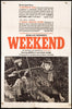 Weekend (Week End) 1 Sheet (27x41) Original Vintage Movie Poster