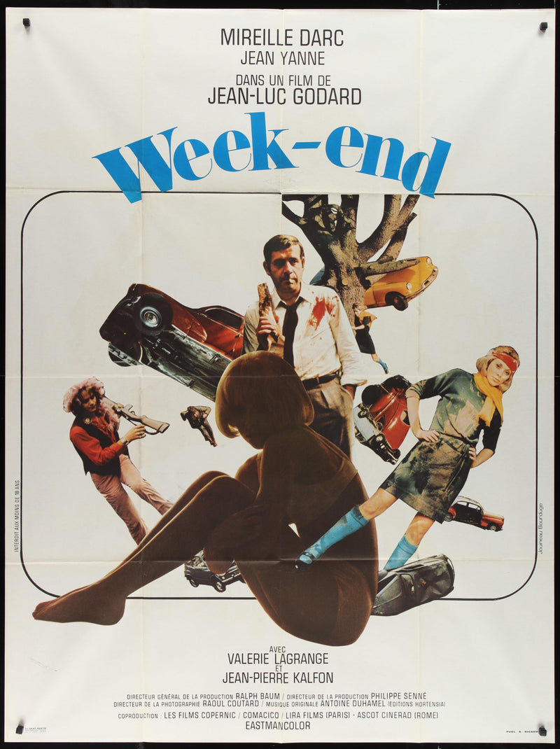 Weekend (Week End) French 1 panel (47x63) Original Vintage Movie Poster