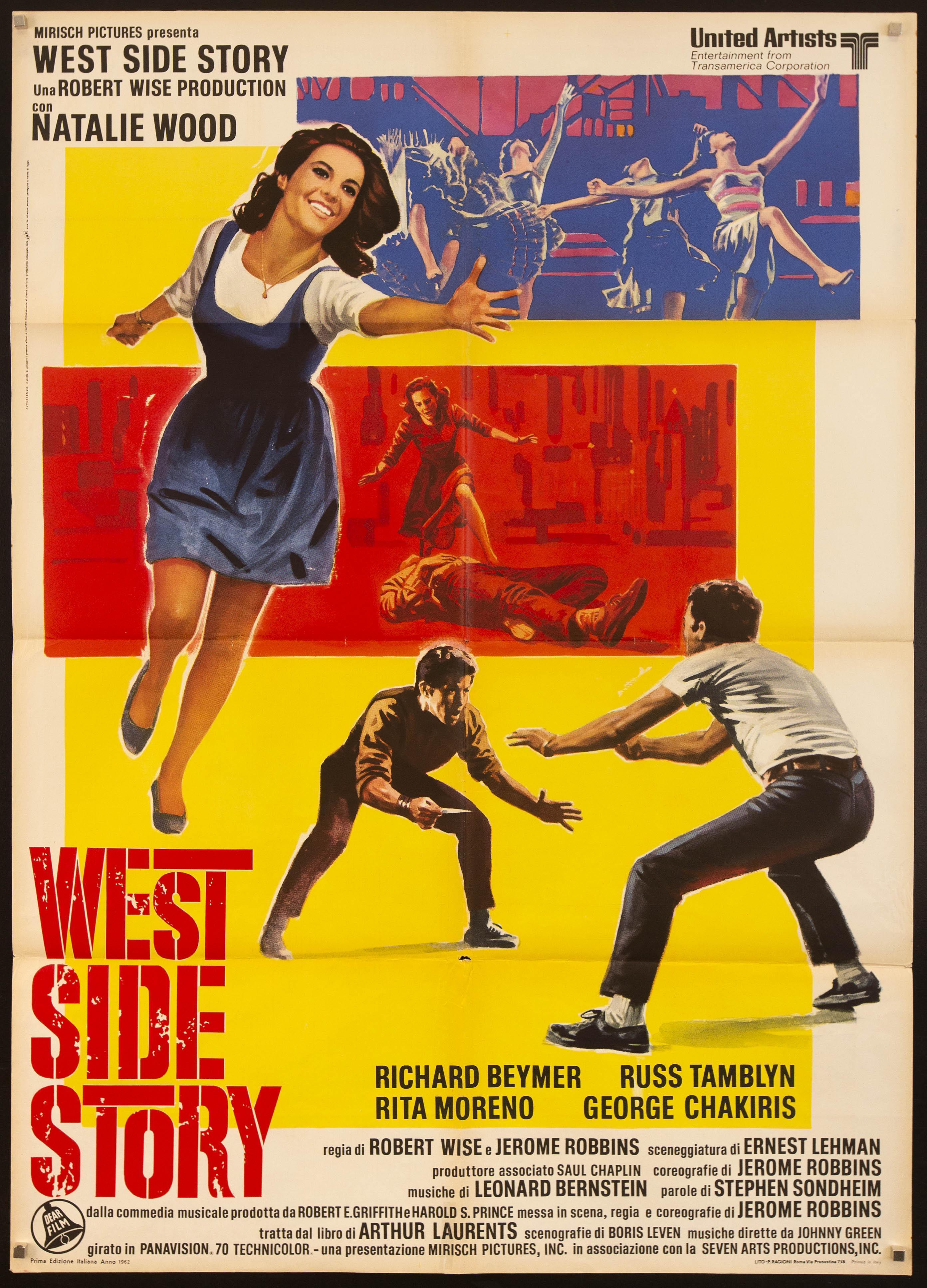 West Side Story Movie Poster 1968 RI Italian 2 foglio (39x55)