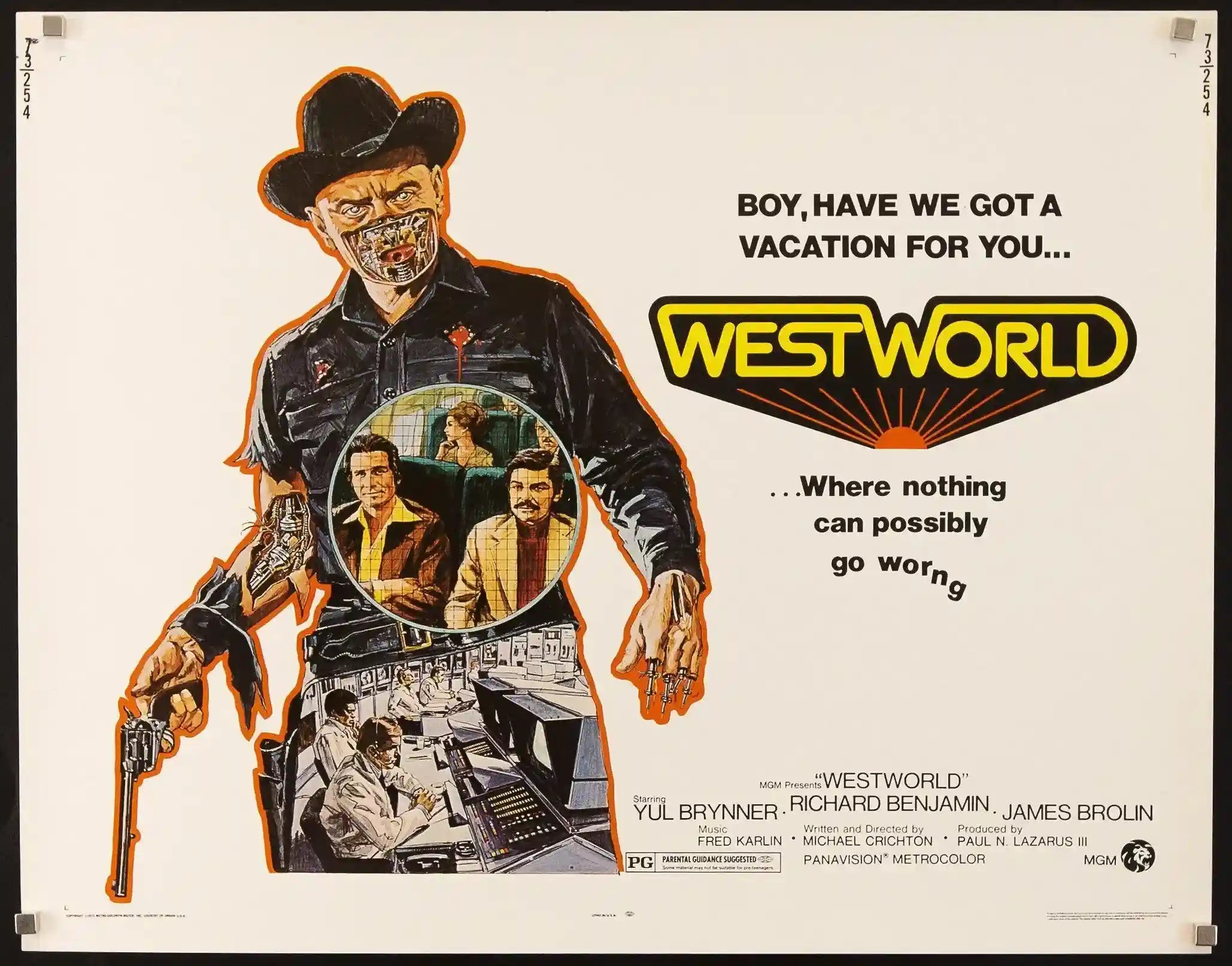 Westworld Movie Poster 1973 Half Sheet (22x28)