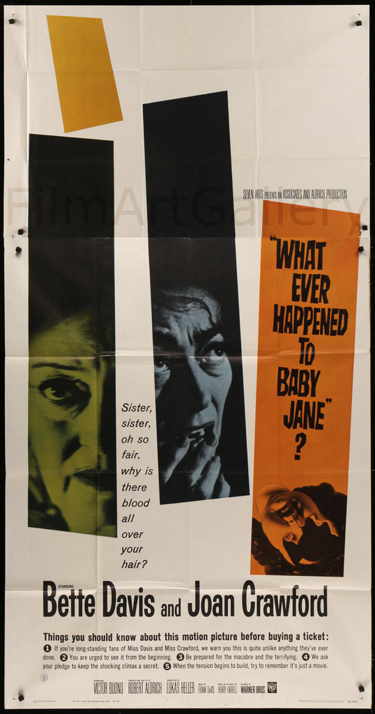 Whatever Happened To Baby Jane? Original Vintage Movie Poster