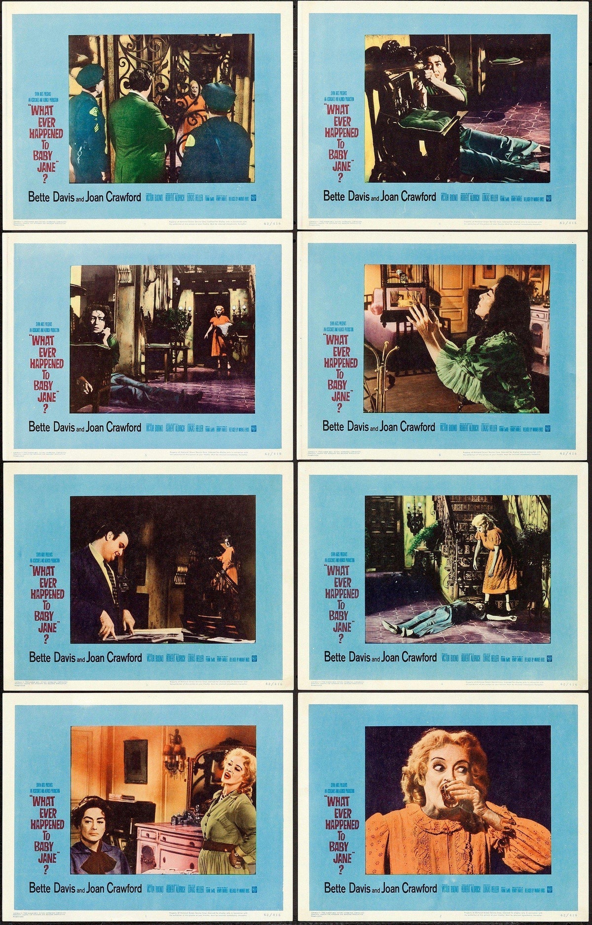Whatever Happened to Baby Jane? Lobby Card Set Original Vintage Movie Poster