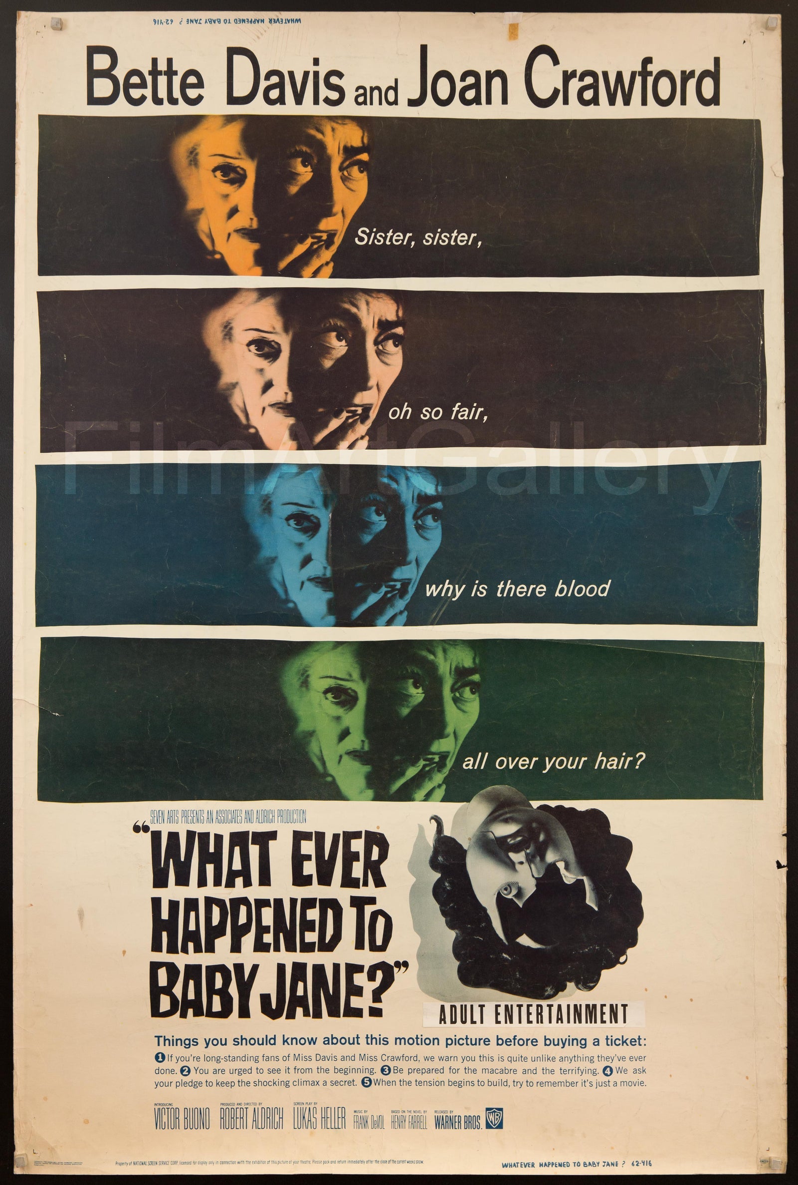 Whatever Happened to Baby Jane? Original Vintage Movie Poster